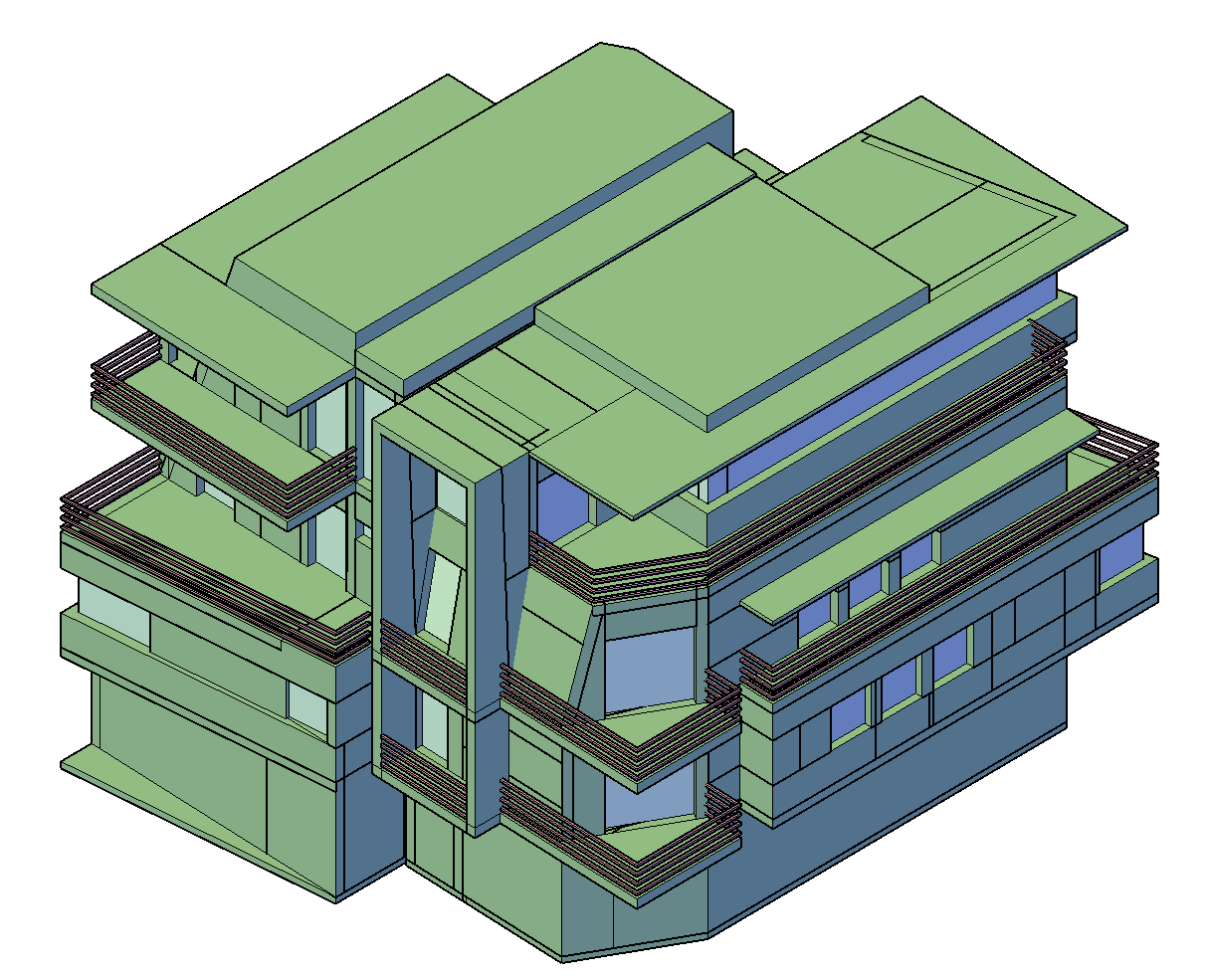 3D drawing of residential house