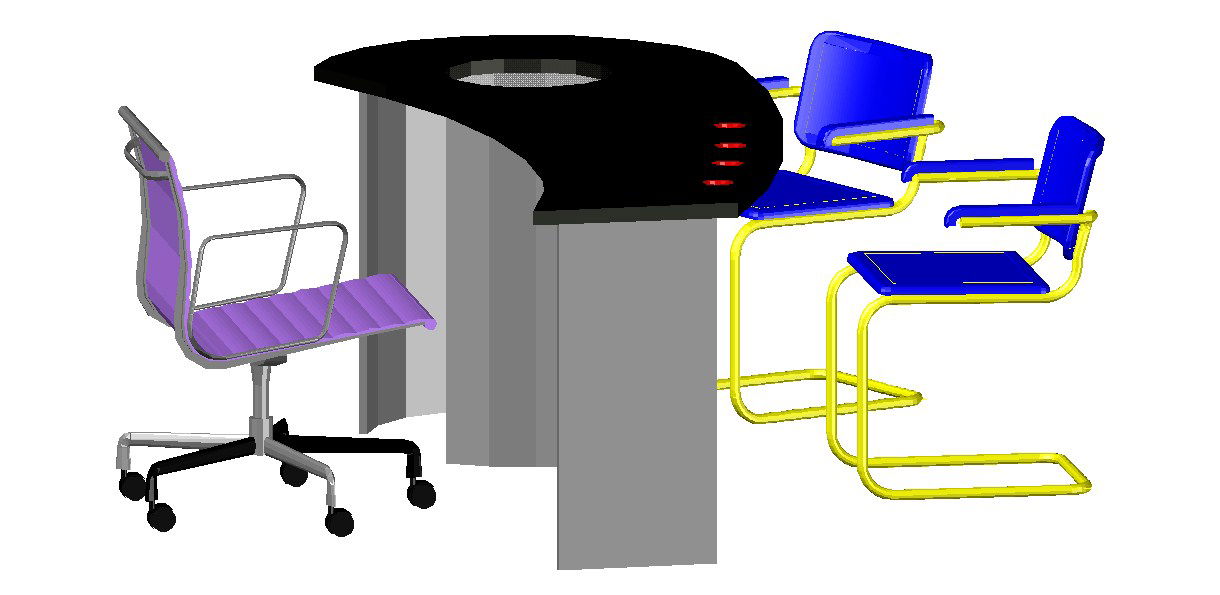 3d Table Drawing In AutoCAD File 