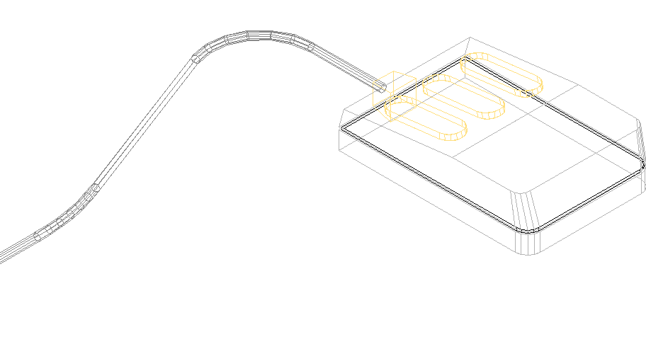3D view of a computers mouse