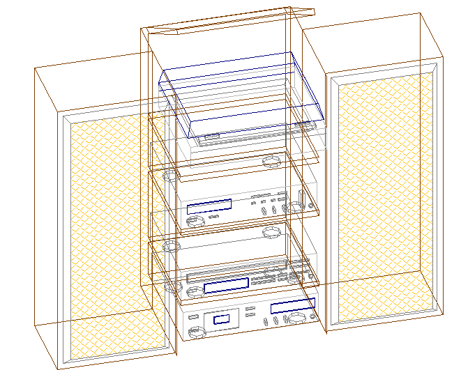3D view of a refrigerator