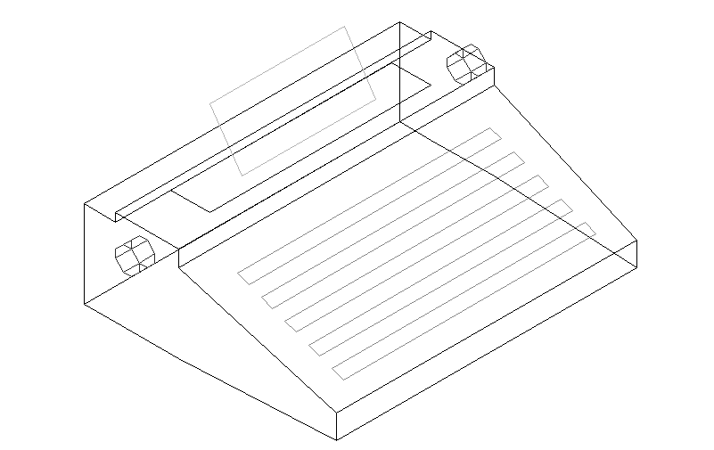 3D view of a typewriter