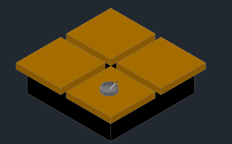 3D Designer Table CAD Drawing for Modern Furniture Design