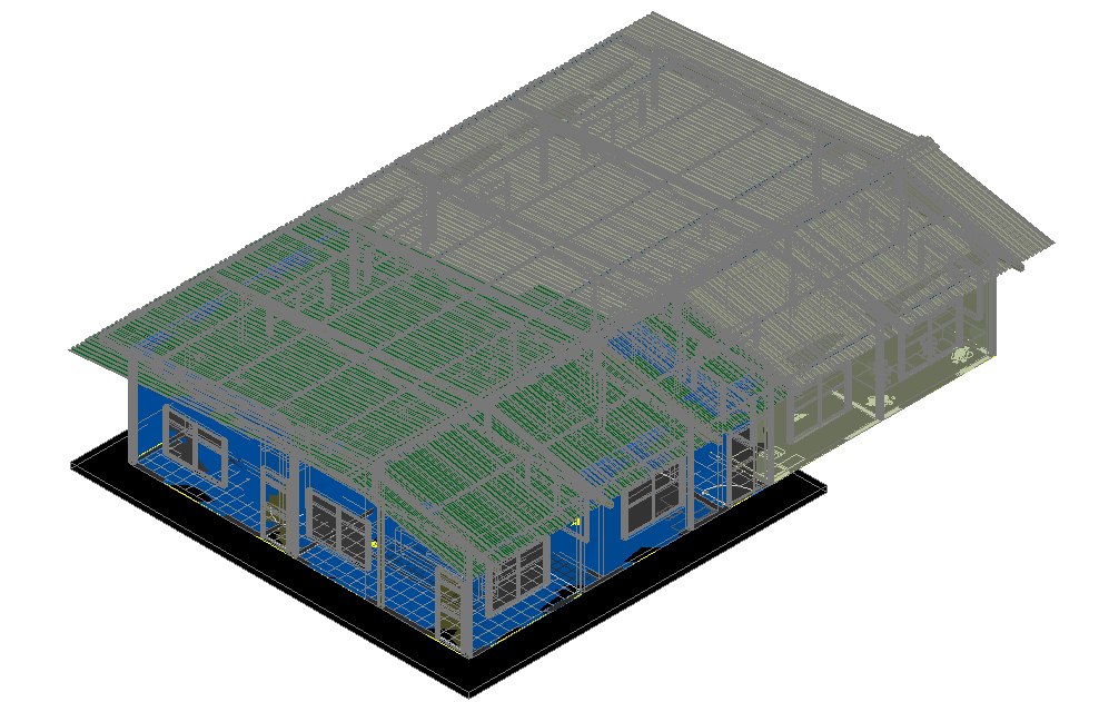3D view of laboratory dwg file