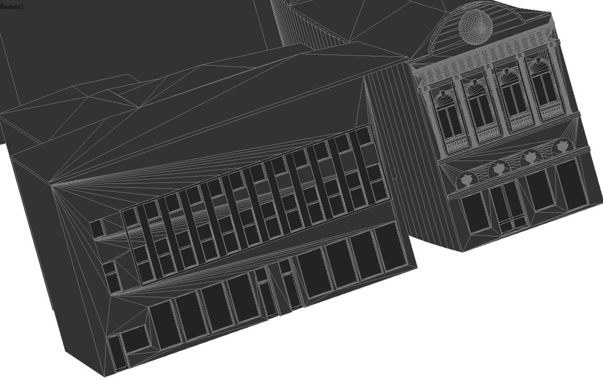 3D view of national dance center dwg file