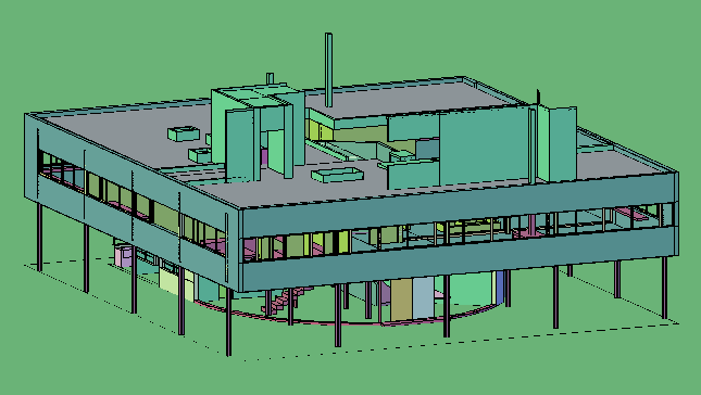 Modern 3D Villa Architectural Building Design Drawing Layout