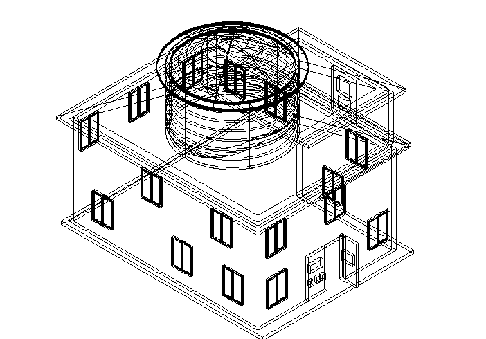 3D wireframe detailing