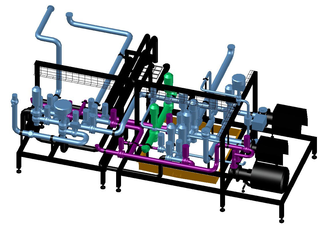 3D Drawings of Back Pressure control valve with pressure regulator in exhaust line.