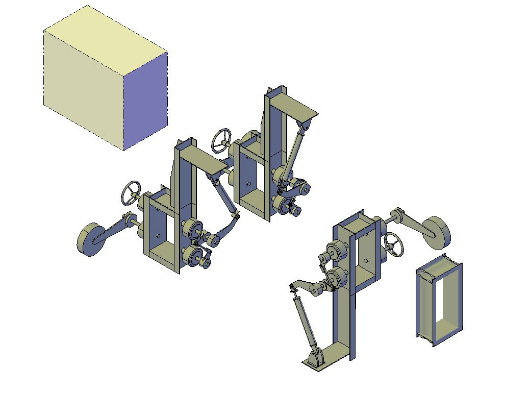 3D Factory Machine CAD Block Design
