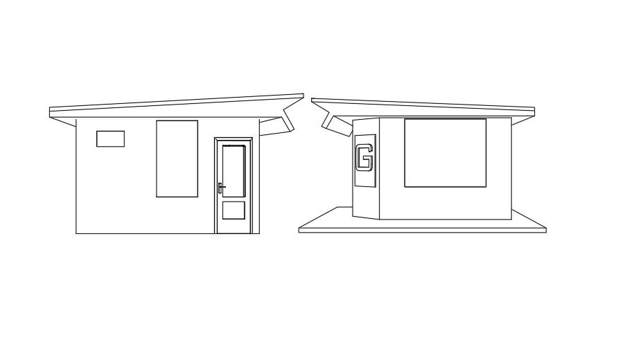3D Security Cabin Layout Plan AutoCAD DWG Drawing & Design File