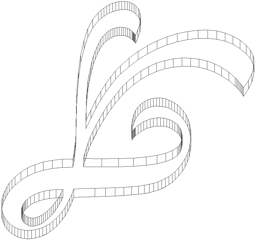 3D Letter art design DWG AutoCAD file