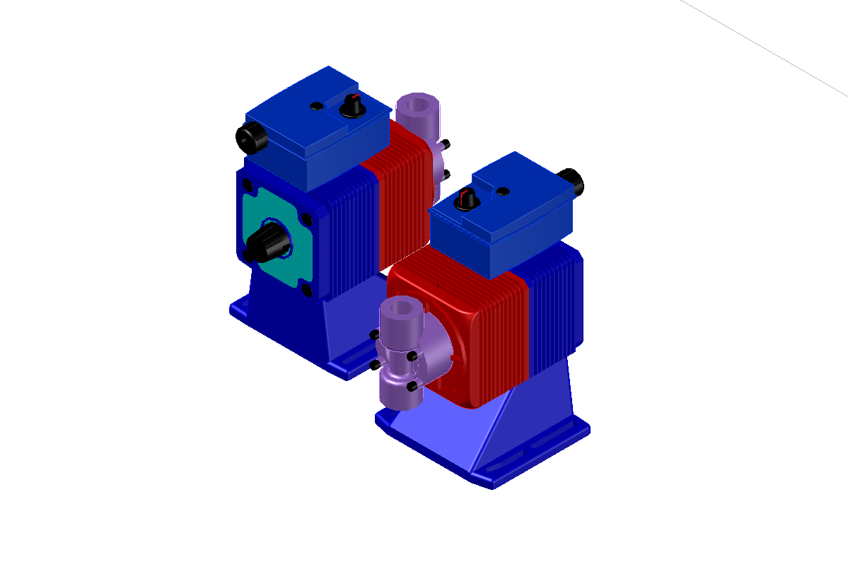 3D Model of Chlorine Dosing Pump Detail In AutoCAD DWG File