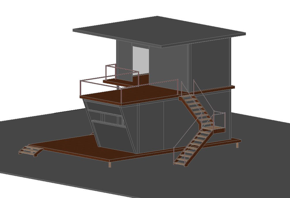 3D Small House Elevation Design Download Free DWG File