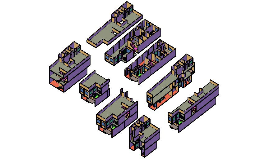 3D House Elevation Design Views Modern Exterior CAD Drawing Plans