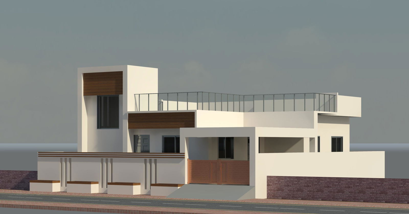 Explore 3D Model of a Single-Level House in Detailed Revit File