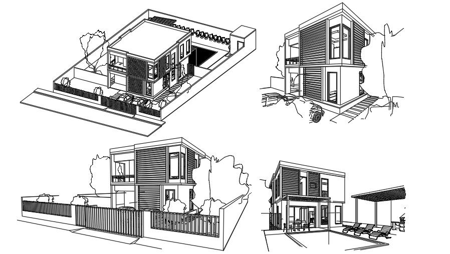 3D House Design for 10x16m Plot Complete Architectural View