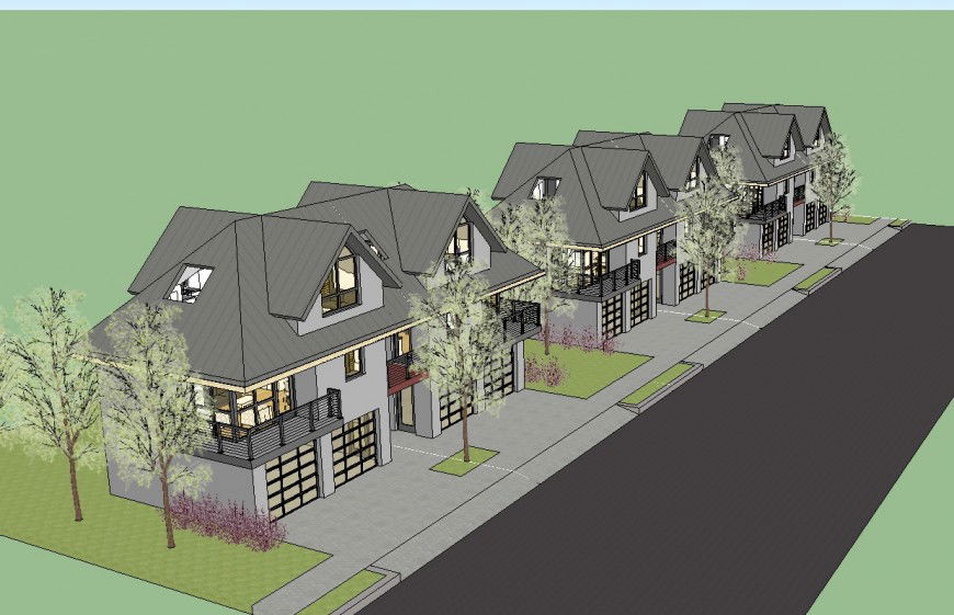 3 d bungalow detail modal detail dwg file