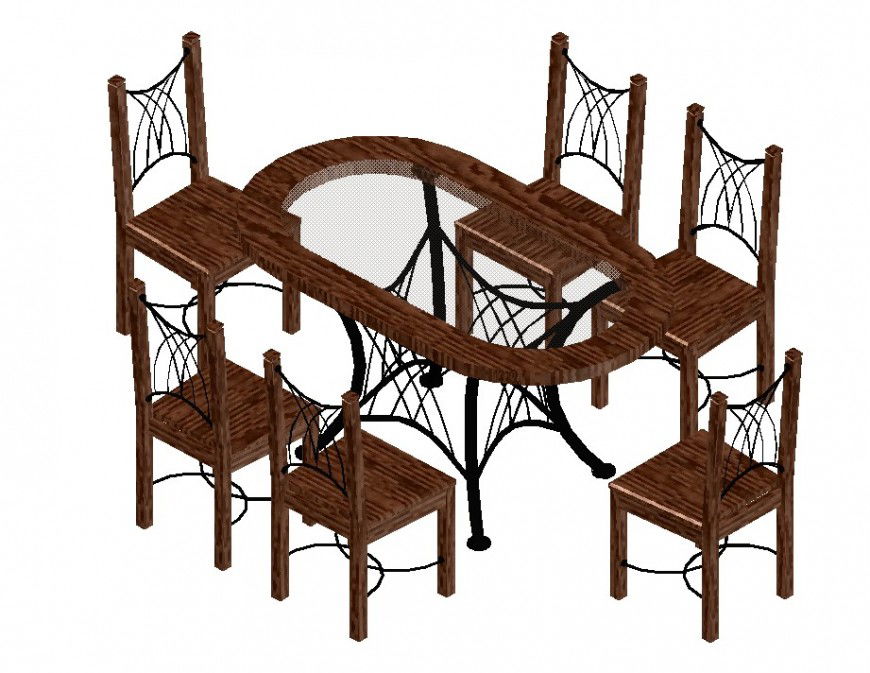 3 d cad drawing of 3 d dining round oval table auto cad software