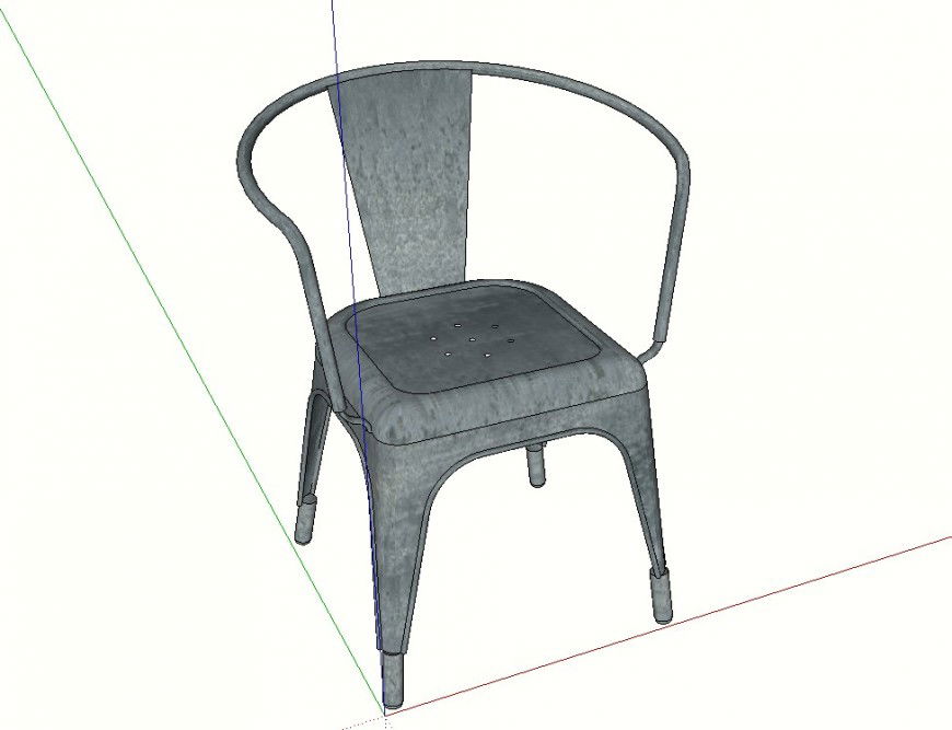 3 d cad drawing of curved chair auto cad software