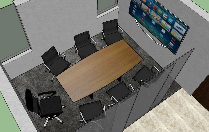 3 d cad drawing of meeting room conference table auto cad software