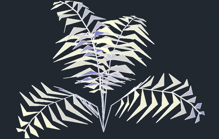 3 d cad drawings of cracky  plant  view Auto Cad software