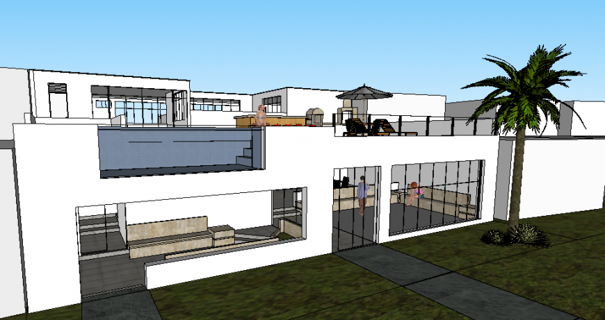 3 d club house modal layout file