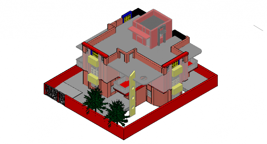 3 d hotel modal detail dwg file