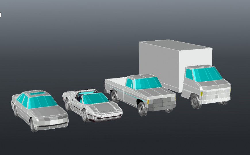 3 d modal transportation car detail dwg file