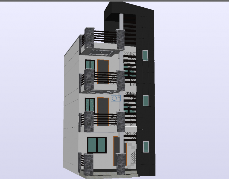 3 d model housing detail autocad file