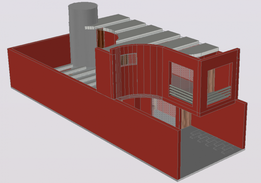 3 d modern house autocad file