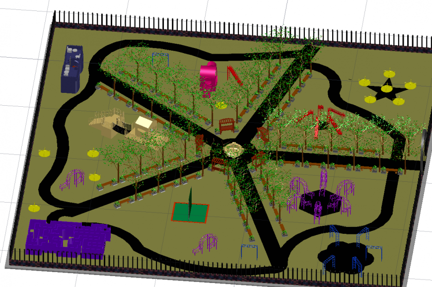 3 D plumbing garden modal layout file