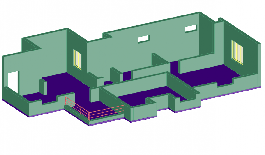 3 D residential house plan layout file