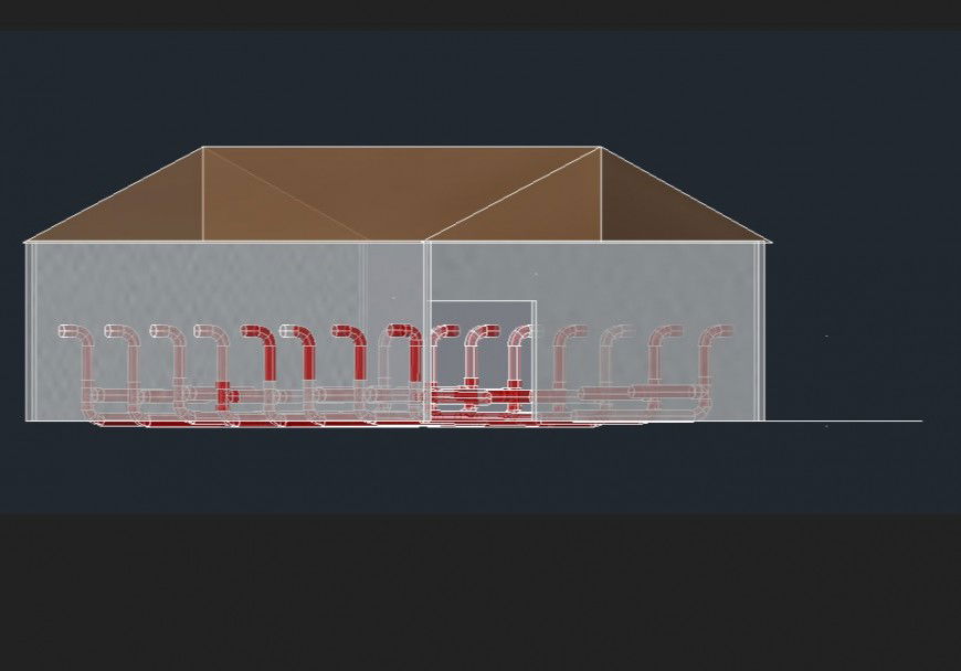 3 D valve pipe line plan autocad file