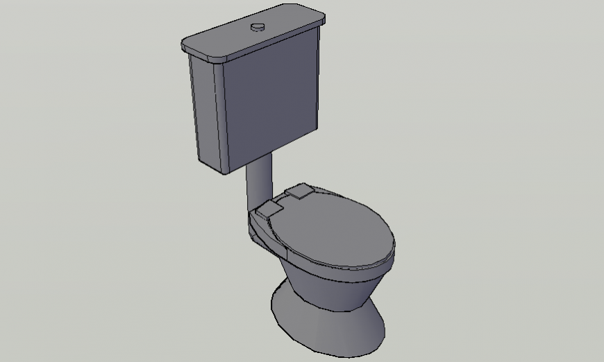 3 D water closed plan autocad file