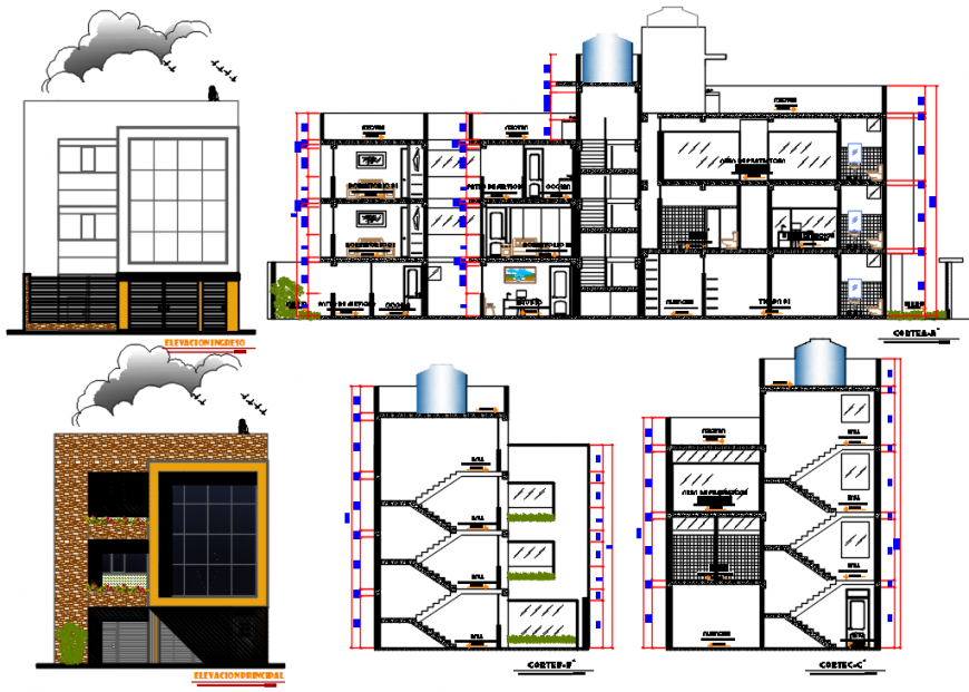 3 story multifamily residence project detail