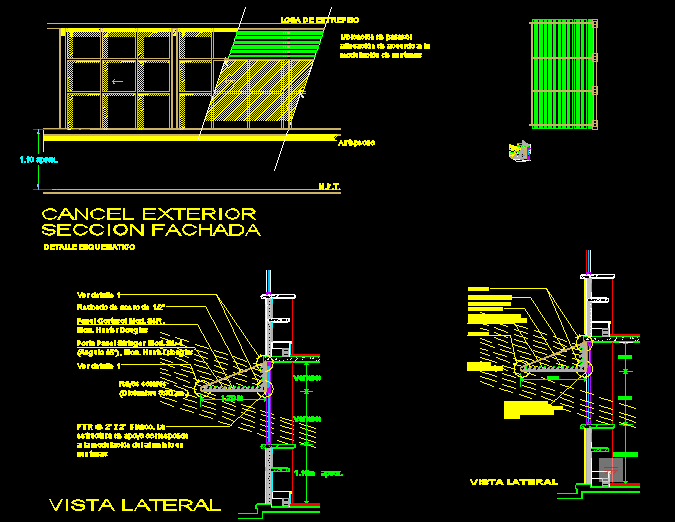 Hunter Douglas AutoCAD DWG File with Section and Front View Details