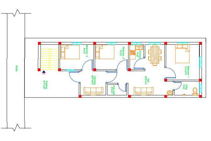 3bhk home design 25x75 download free PDF file