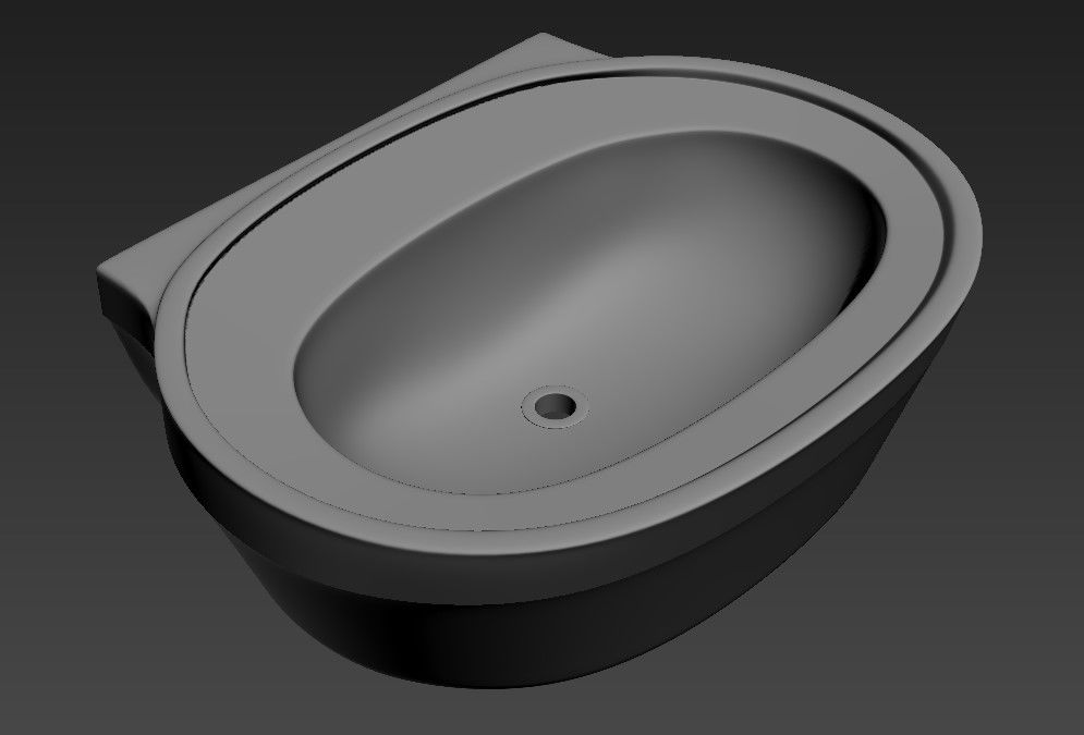 3d Belmonte Wall Hung Wash Basin MAX File