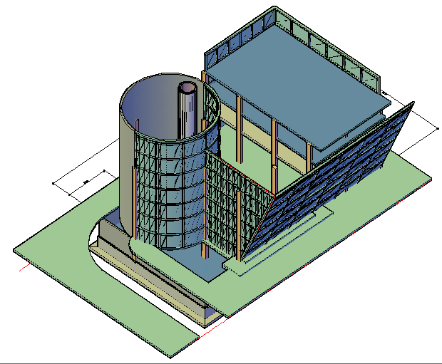 3d Building design drawing