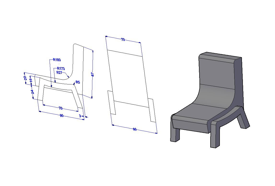 3d Chair CAD Blocks Free Download DWG File