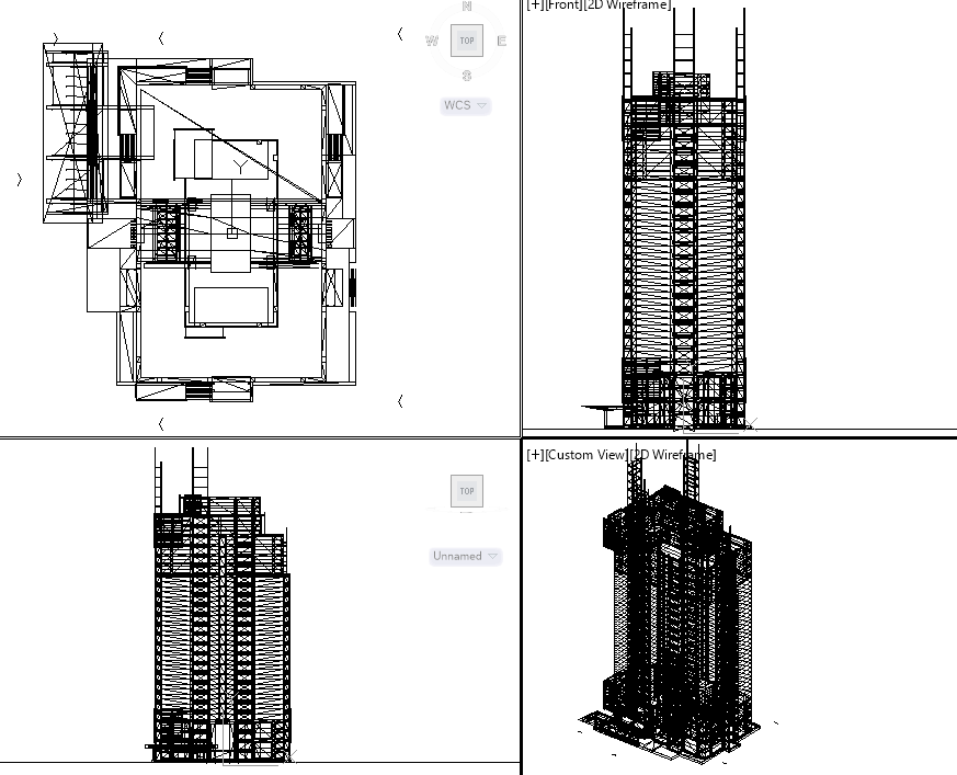 3d Commercial Building dwg file