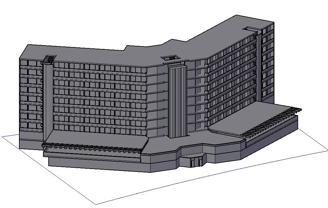 3D Corporate Building Models for Architectural and CAD Design