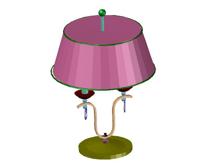 3d Electrical Lamp Model Free CAD Blocks DWG File