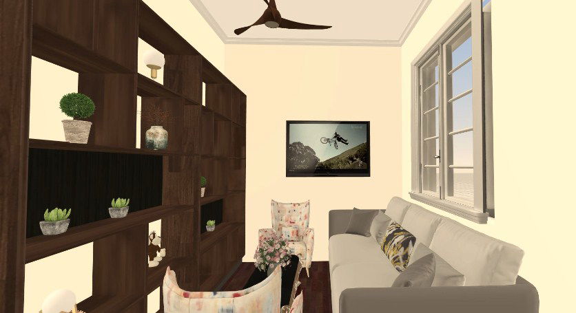3d Guest Sitting Room Render Design