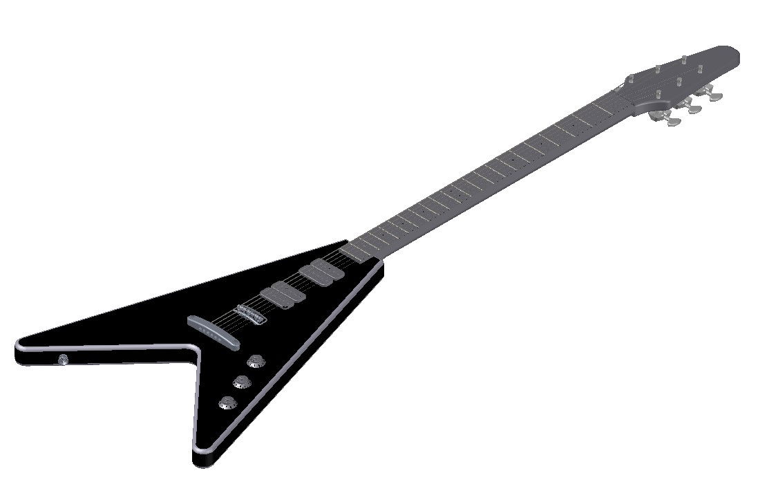 3d Guitar Design DWG File