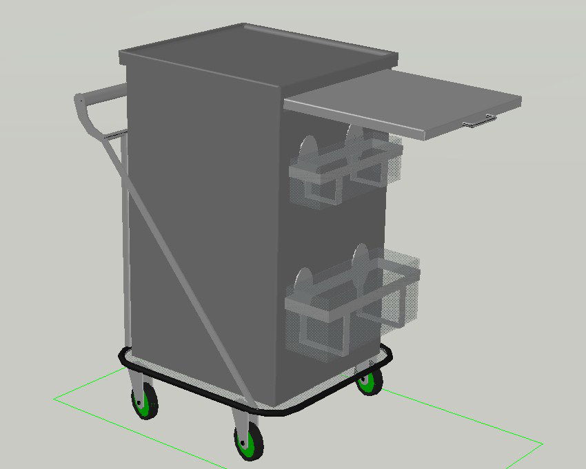 3D Hospital Dressing Table CAD Blocks in DWG File Format