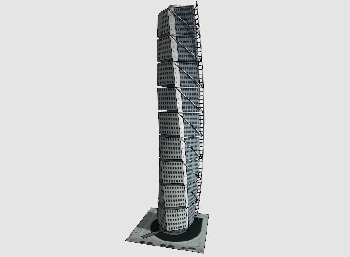 3D Architectural Design of Modern Building in DWG Drawing File