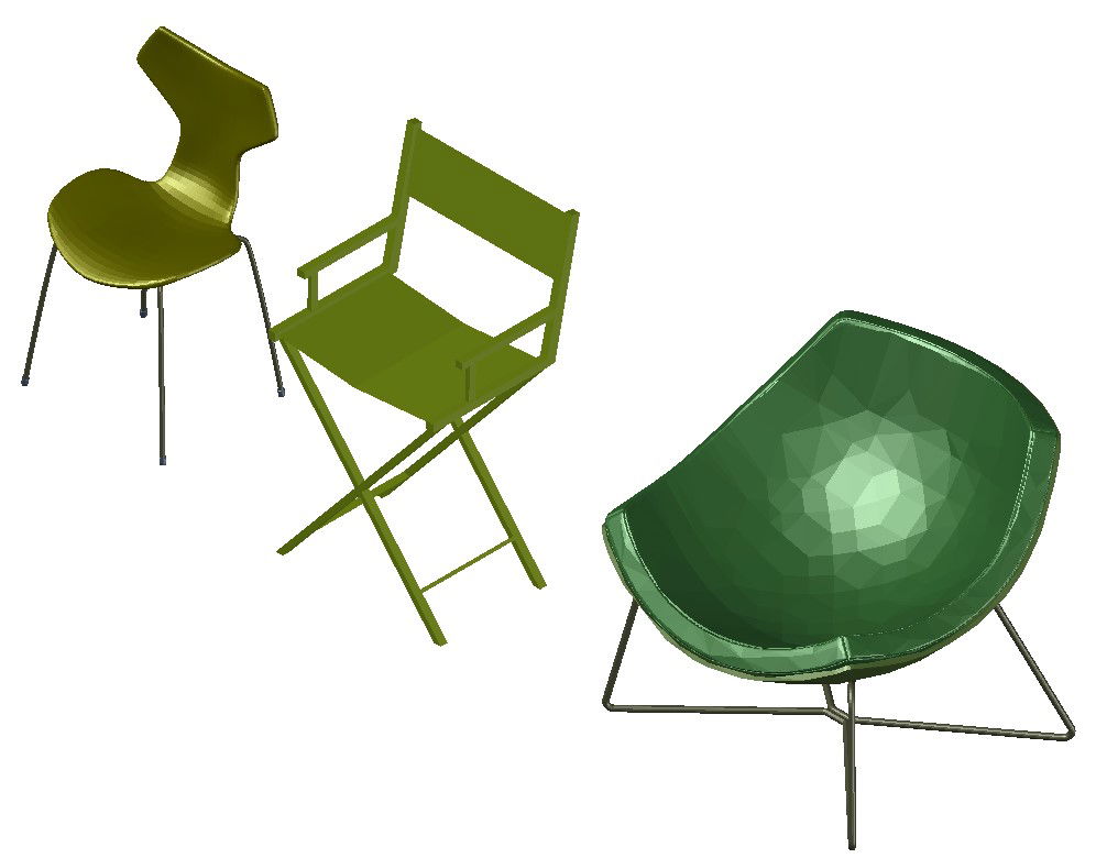 3d Modern chair details