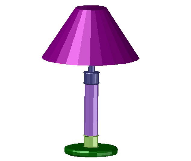 3d Night Lamp Model Free CAD Blocks