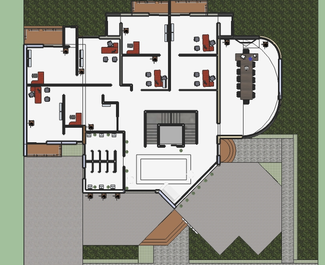 3d Office Building Design