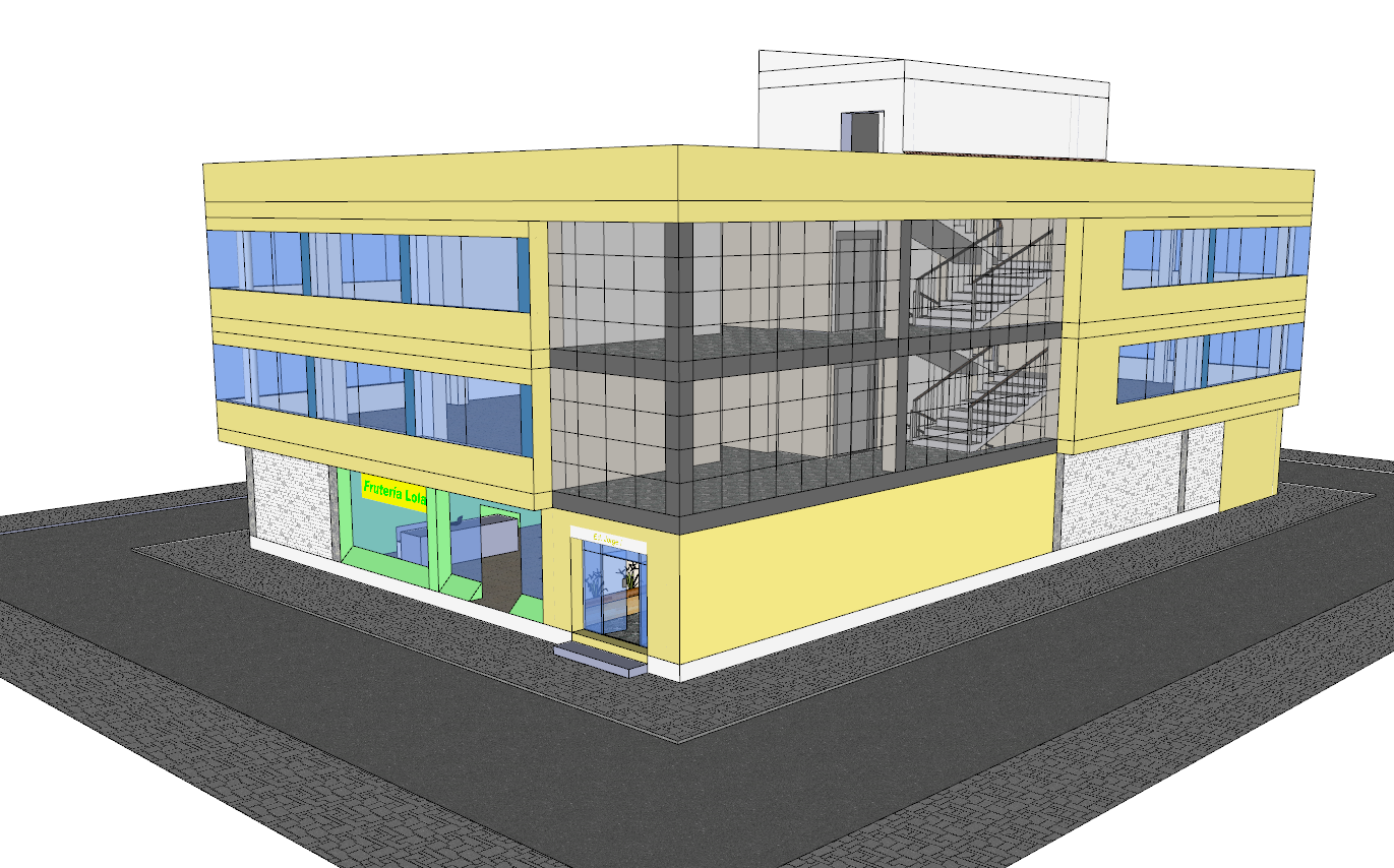Modern 3D Office Building Structure Design Layout in DWG File